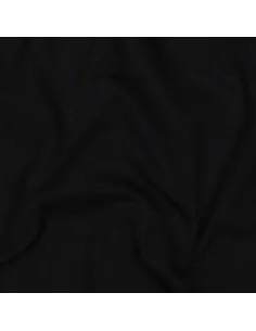 Tissu, Jersey de Coton Uni, Noir Intense, Laize 145 cm, Coton Stretch Oeko-Tex 2