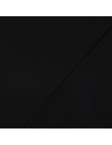Tissu, Jersey de Coton Uni, Noir Intense, Laize 145 cm, Coton Stretch Oeko-Tex