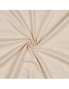 Double gaze de coton unie, pailletée, sable
