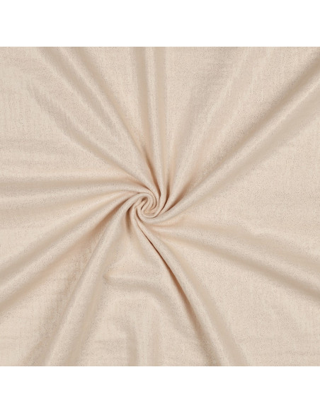 Double gaze de coton unie, pailletée, sable
