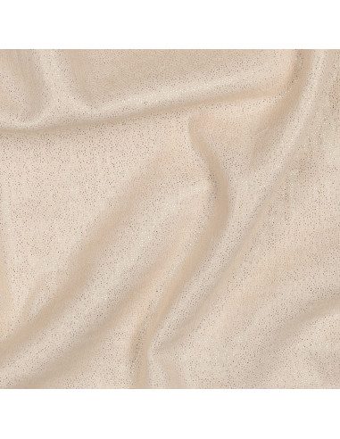 Double gaze de coton unie, pailletée, sable