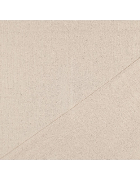 Double gaze de coton unie, pailletée, sable