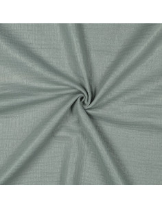 Double gaze de coton unie, pailletée, vert nil