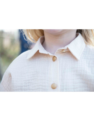 Double gaze de coton unie, pailletée, vert nil