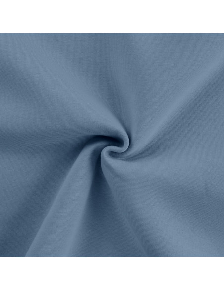 Tissu, Molleton Épais Uni, Bleu Jean Clair, Laize 150 cm, 70% Coton 30% Polyester 280g/m²