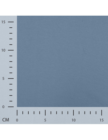 Tissu, Molleton Épais Uni, Bleu Jean Clair, Laize 150 cm, 70% Coton 30% Polyester 280g/m²