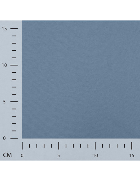 Tissu, Molleton Épais Uni, Bleu Jean Clair, Laize 150 cm, 70% Coton 30% Polyester 280g/m²