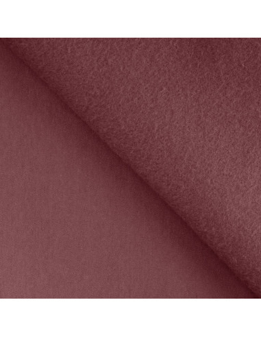 Tissu, Sweat Épais Uni, Bois de Rose, Laize 150 cm, 70% Coton 30% Polyester 280g/m²