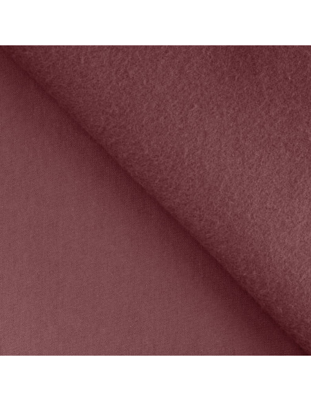 Tissu, Sweat Épais Uni, Bois de Rose, Laize 150 cm, 70% Coton 30% Polyester 280g/m²