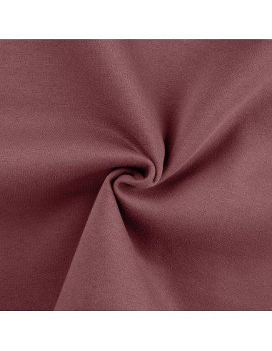 Tissu, Sweat Épais Uni, Bois de Rose, Laize 150 cm, 70% Coton 30% Polyester 280g/m²