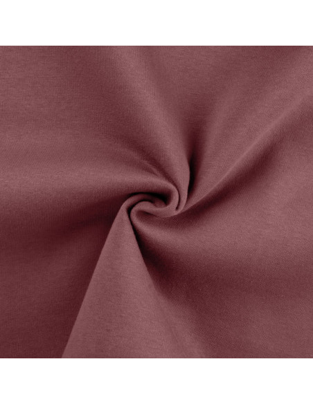 Tissu, Sweat Épais Uni, Bois de Rose, Laize 150 cm, 70% Coton 30% Polyester 280g/m²