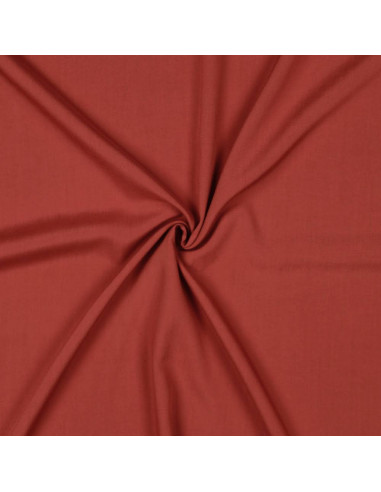 Tissu, Viscose Unie, Terracotta, Laize 142 cm, 100% Viscose 110g/m²