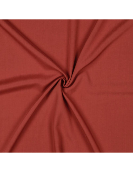 Tissu, Viscose Unie, Terracotta, Laize 142 cm, 100% Viscose 110g/m²