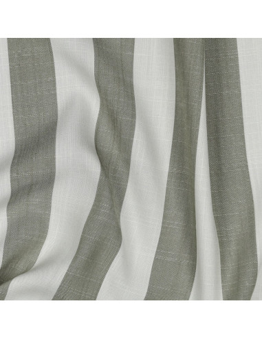 Viscose jacquard, rayures larges, vert