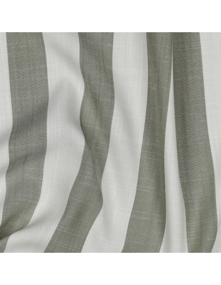 Viscose jacquard, rayures larges, vert