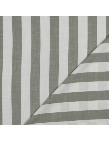 Tissu, Jacquard Rayures Larges, Vert Émeraude, Laize 145 cm, 100% Viscose 180g/m²