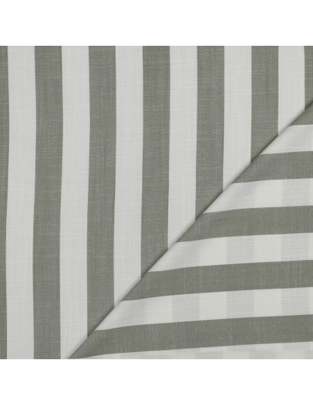 Viscose jacquard, rayures larges, vert