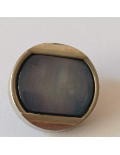 Bouton à pied, 23mm, effet métal, reflet violet