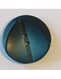 Bouton polyester 2 trous, 29mm, rond, vert/vert foncé