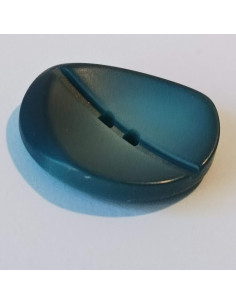 Bouton polyester 2 trous, 29mm, rond, vert/vert foncé 2