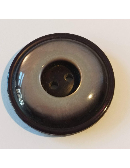 Bouton polyester 2 trous ,36mm, rond,  violet