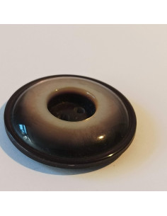 Bouton polyester 2 trous ,36mm, rond,  violet 2