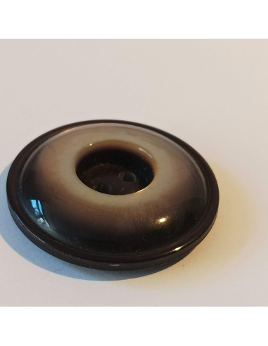 Bouton polyester 2 trous ,36mm, rond,  violet