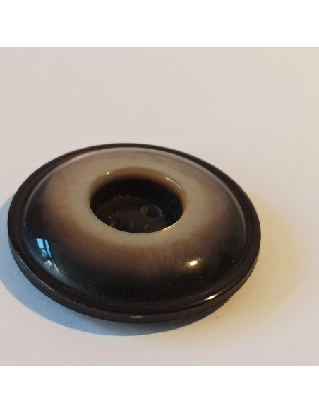 Bouton polyester 2 trous ,36mm, rond,  violet