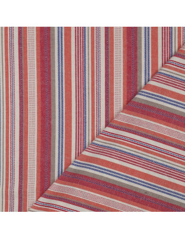 Tissu, Jacquard Rayé, Multicolore Nuances Minérales, Laize 130 cm, 65% Viscose 30% Lin 5% Polyester 200g/m²
