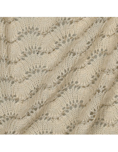 Tricot ajouré, lurex écru