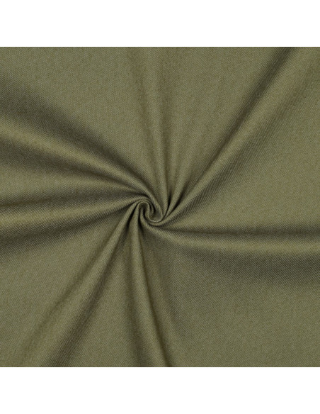Tissu, Denim Stretch, Vert Olive, Laize 150 cm, 65% Coton 270g/m²