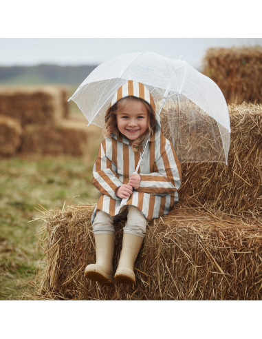 Tissu imperméable, rayures bleues