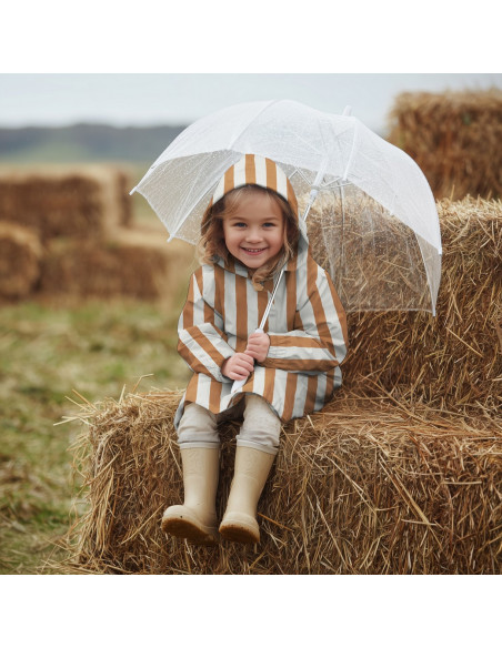 Tissu imperméable, rayures bleues