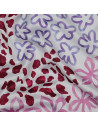 Microfibre Royal micro satin, impression digitale, fleurs