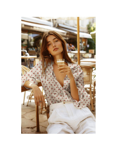 Double gaze, plumetis, petites fleurs