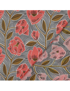 Voile de coton, fleurs 2