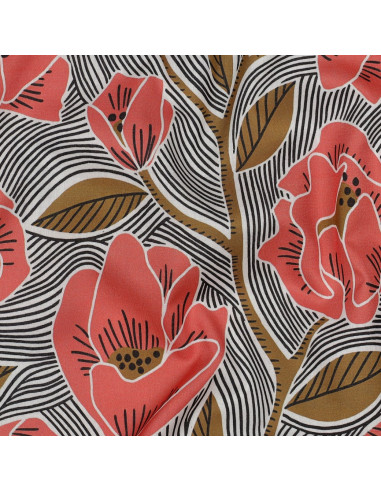 Voile de coton, fleurs