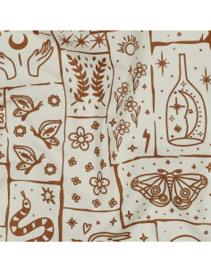 Popeline de coton, boho