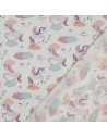 Popeline de coton, licornes