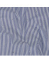 Jacquard coton, rayures bleues et strass