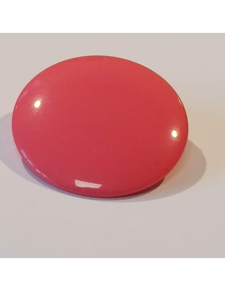 Bouton polyester à pied , 27mm, rond,  rose