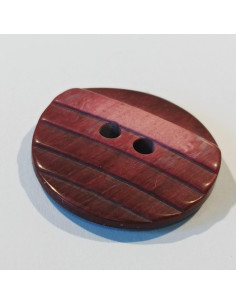 Bouton 2 trous, 27mm, effet escalier, dégradé bordeaux 2