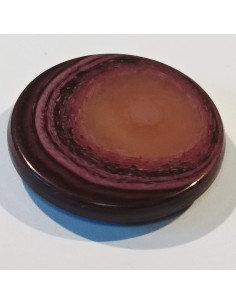 Bouton polyester à tunnel, 27mm, rond, nuances de bordeaux 2