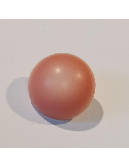 Bouton polyester à pied, 15mm, rond,  rose