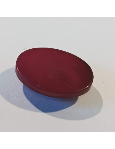 Bouton polyester à pied, 14mm, ovale bordeaux