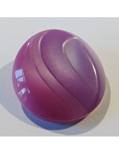Bouton polyester à pied, 23mm, rond, nuance de rose