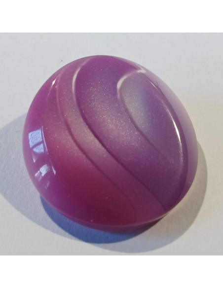 Bouton polyester à pied, 23mm, rond, nuance de rose