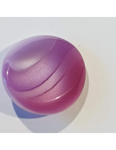 Bouton polyester à pied, 23mm, rond, nuance de rose