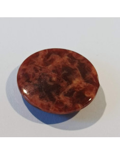 Bouton polyester à tunnel, 23mm, rond, dégradé de bordeaux 2