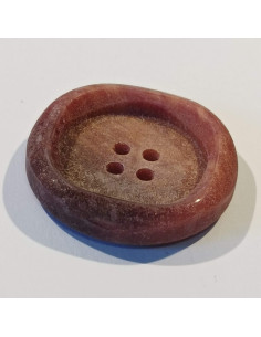 Bouton polyester 4 trous, 30mm, rond, bordeaux 2